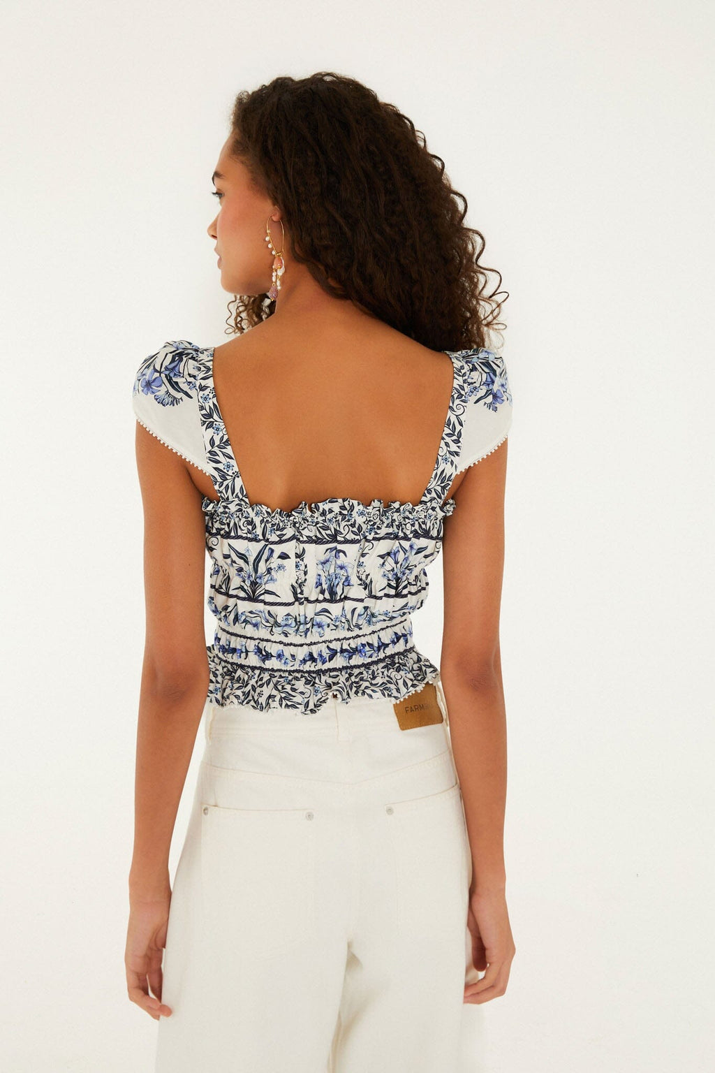 Off-White Flowers Arch Smocked  Blouse