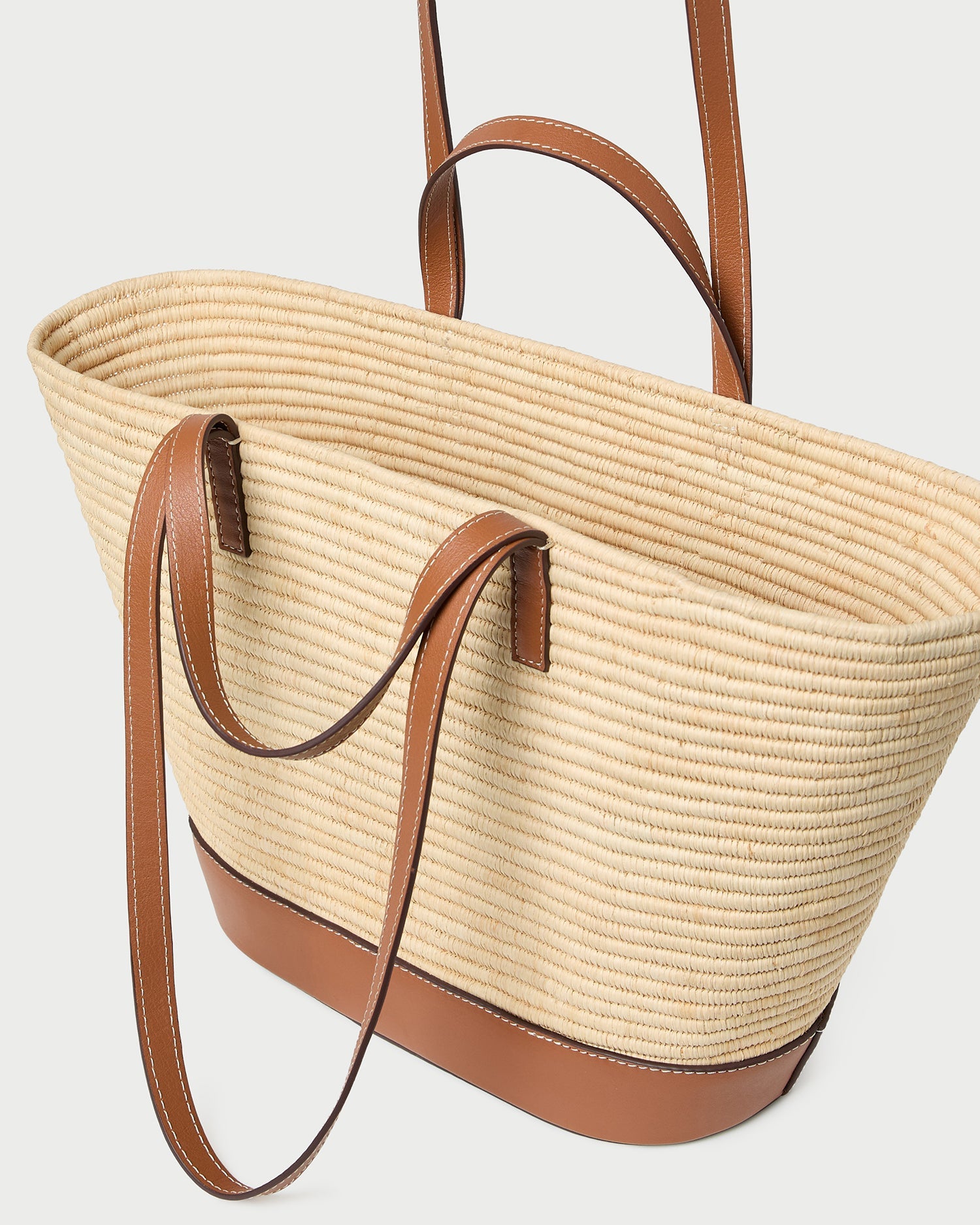 Granger Natural/Cognac Straw Tote