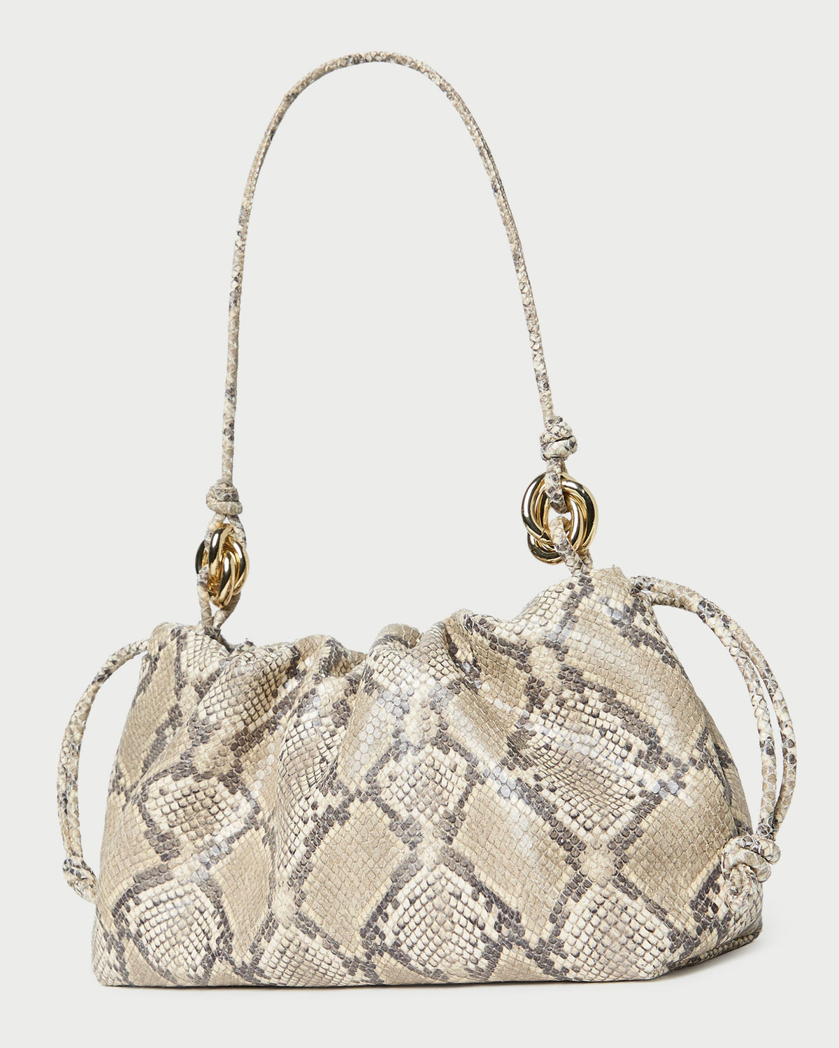 Kiri Snake Leather Shoulder Bag
