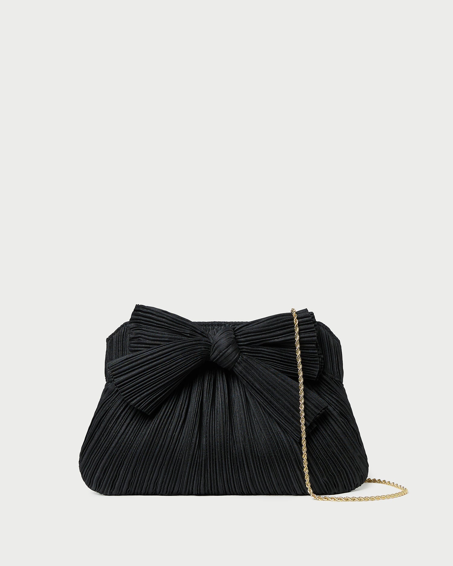Rayne Black Bow Clutch