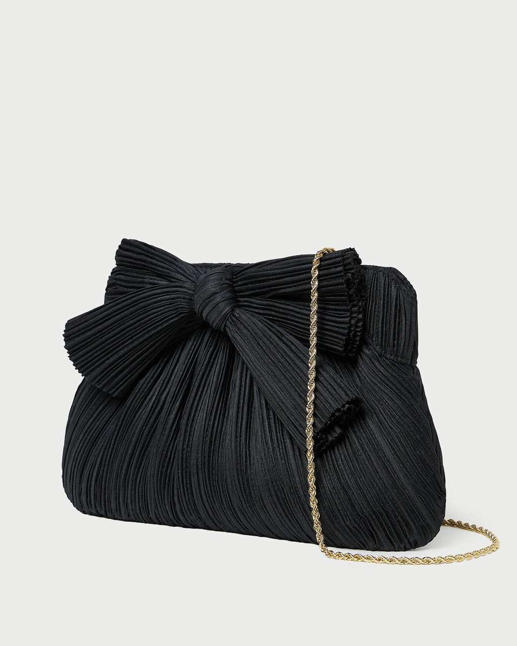 Rayne Black Bow Clutch