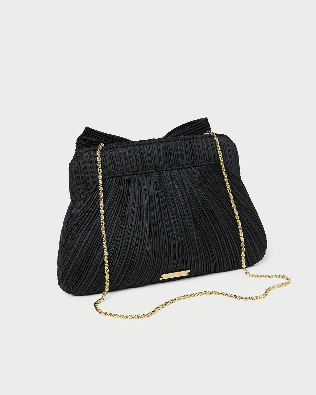 Rayne Black Bow Clutch