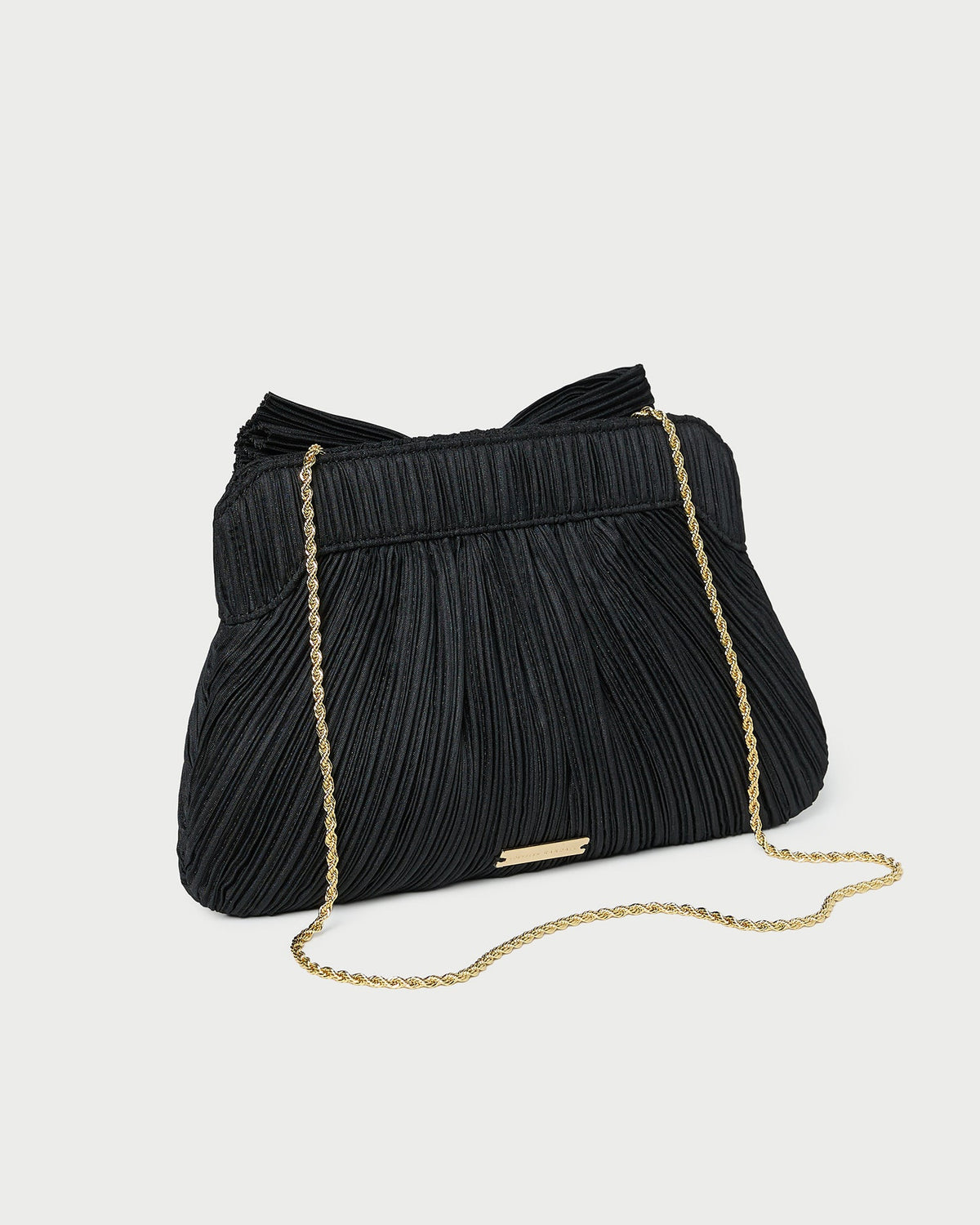Rayne Black Bow Clutch