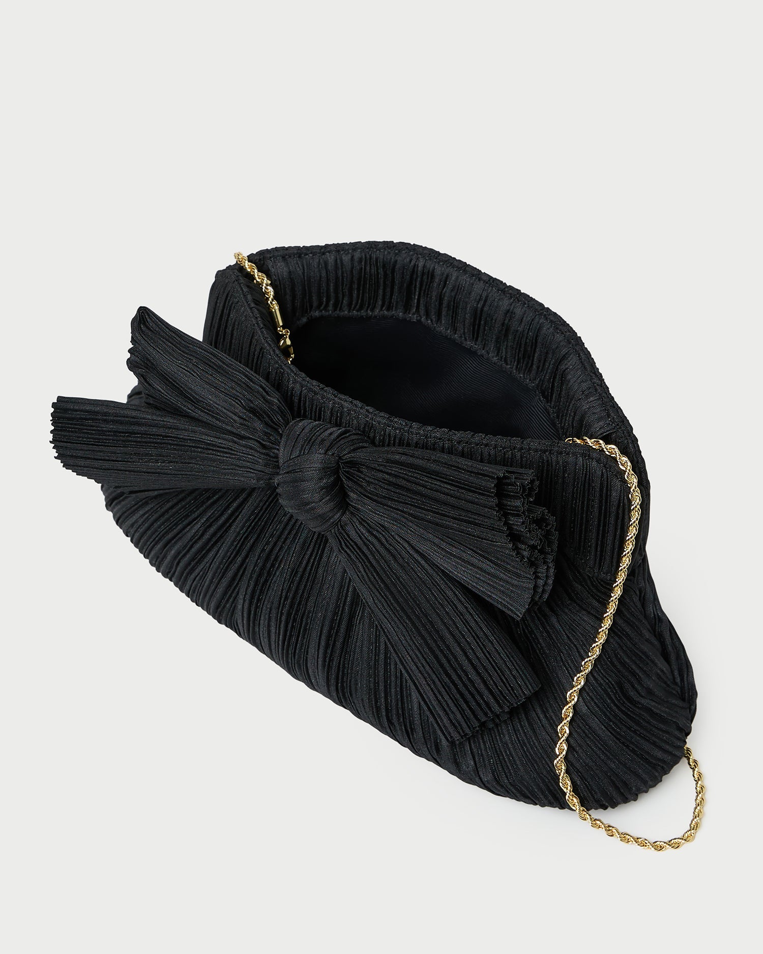 Rayne Black Bow Clutch