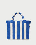 Sol Blue Striped Crochet Beach Tote