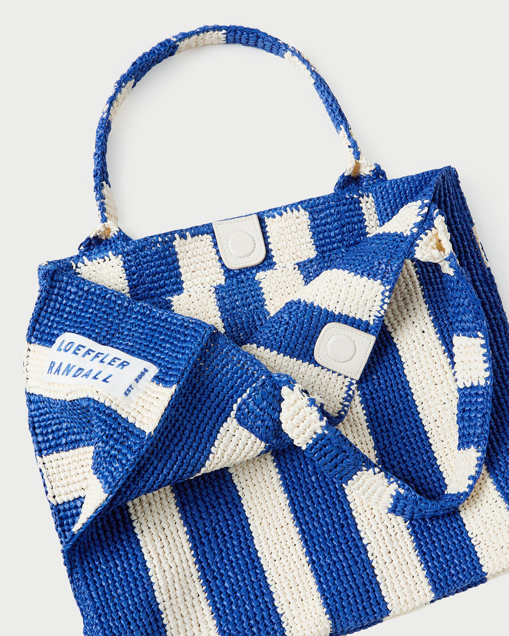 Sol Blue Striped Crochet Beach Tote