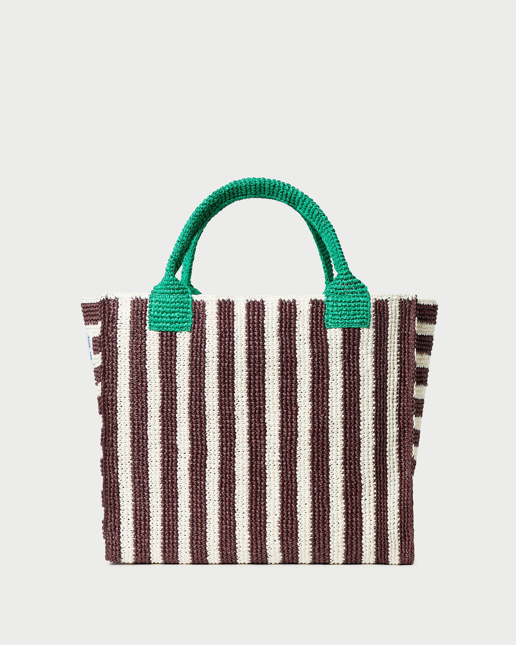 Sol Brown/White Crochet Beach Tote
