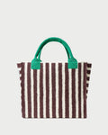Sol Brown/White Crochet Beach Tote