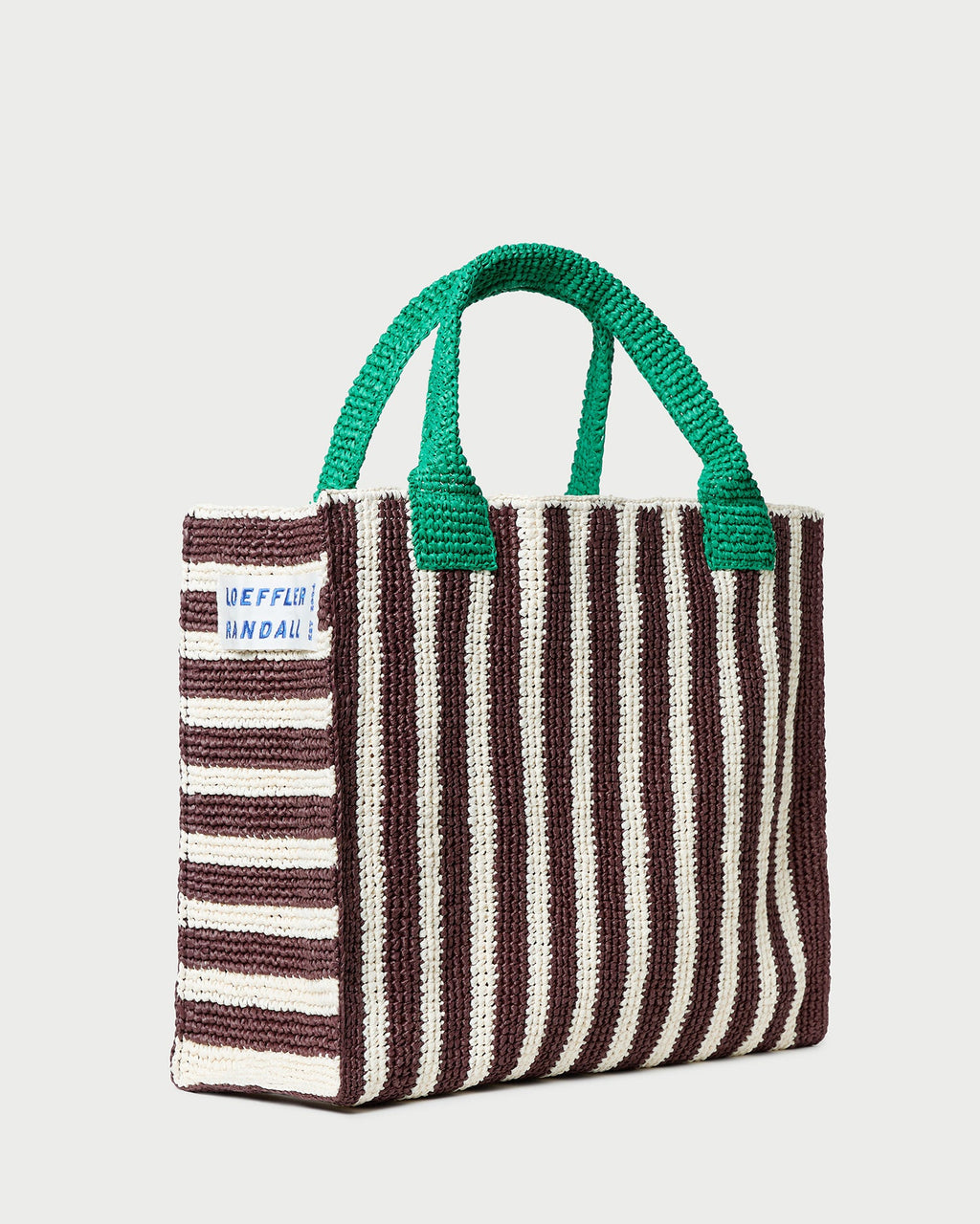 Sol Brown/White Crochet Beach Tote