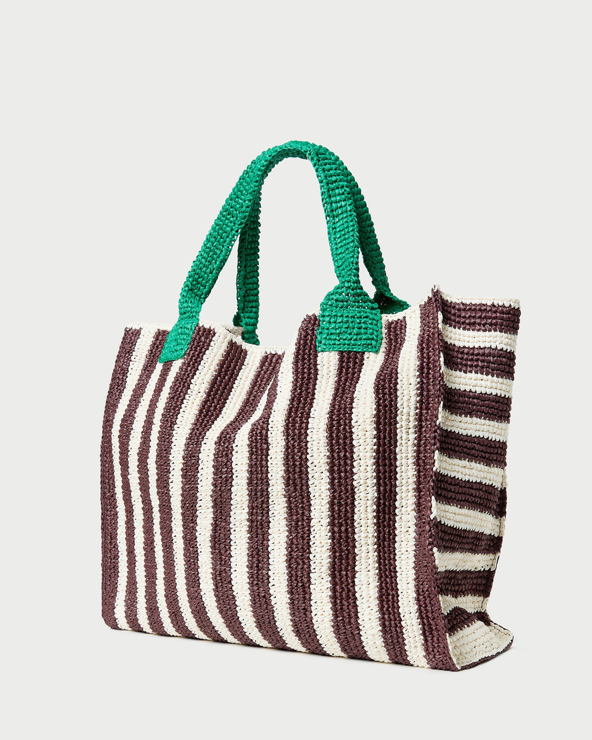 Sol Brown/White Crochet Beach Tote