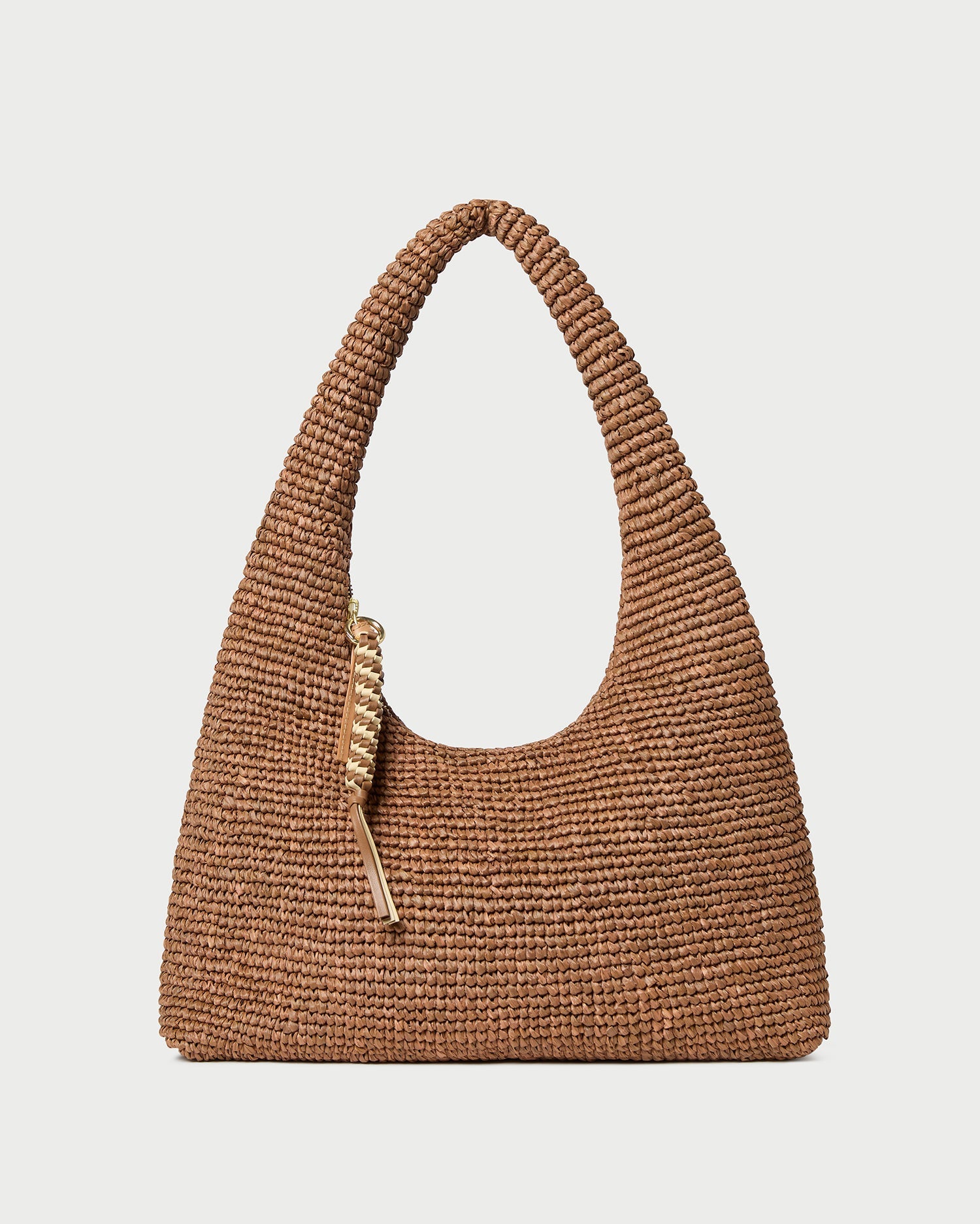 Willow Brown Woven Hobo Bag
