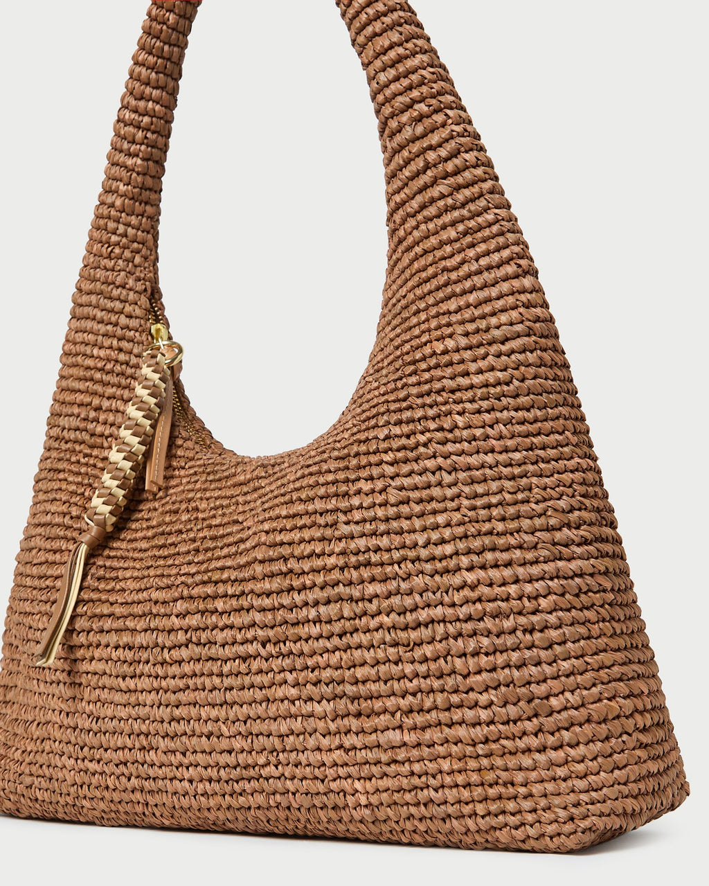 Willow Brown Woven Hobo Bag